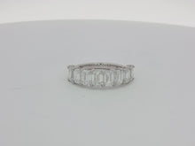 Load and play video in Gallery viewer, 3.00ct Lab Grown Emerald Cut Half Eternity Ring in 9k Gold
