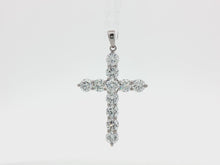 Load and play video in Gallery viewer, 3.00ct Lab Grown Cross Pendant in 9k Gold
