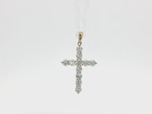 Load and play video in Gallery viewer, 1.50ct Lab Grown Cross Pendant in 18k Gold
