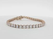 Load and play video in Gallery viewer, 12.00ct Lab Grown Four Claw Tennis Bracelet In 9k Gold
