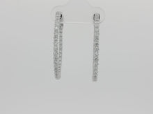 Load and play video in Gallery viewer, 2.00ct Lab Grown Lucida Hoop in 9k White Gold
